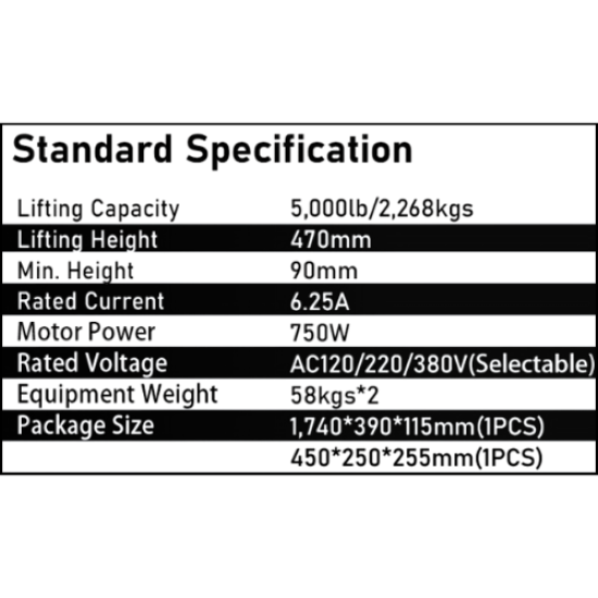 Jintuo JT-5000LB - رافعات السيارة المقصية المحمولة