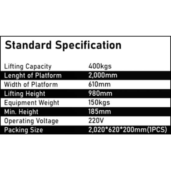 Jintuo ML-300 - طاولة رفع للدراجات النارية