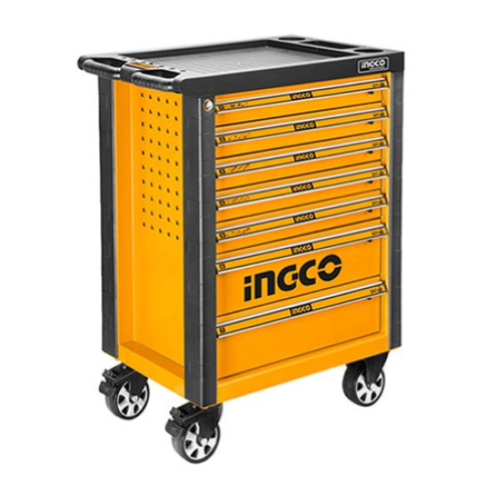 Ingco HTCS271621 خزانة الأدوات بالعجلات / صندوق الأدوات مع مجموعة أدوات يدوية 162 قطعة