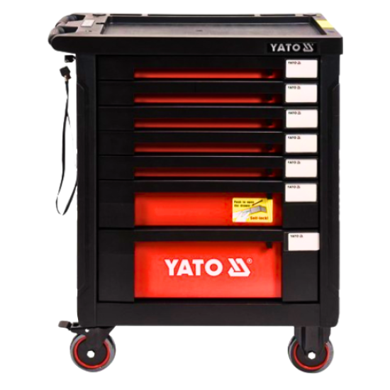 YATO YT-55290 - خزانة أدوات إصلاح السيارات من الفولاذ عالي الجودة 211 قطعة