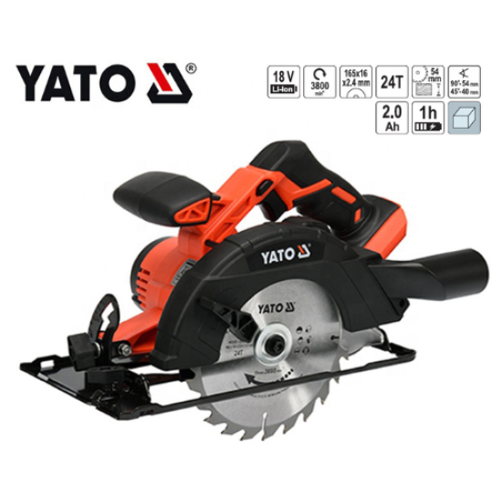 YATO YT-82810 - منشار دائري لاسلكي 18 فولت