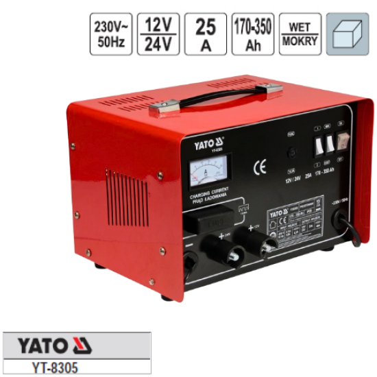 YATO YT-8305 - بادئ تشغيل السيارة / شاحن البطارية