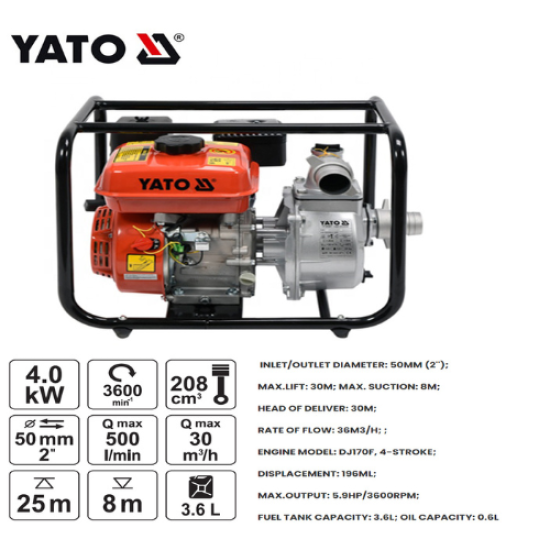 YATO YT-8540 - مضخة ماء بنزين